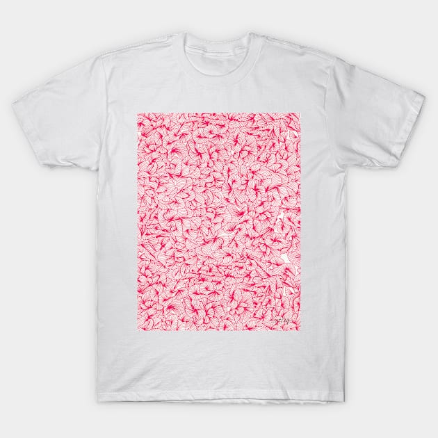 Abstract Pattern Pink T-Shirt by CatCoq